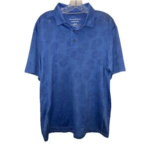 Tommy Bahama Island Zone Polo Shirt‎ blue Men's Size Medium